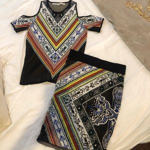 Rachel Roy cold shoulder Sweater top and bottom